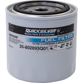Quicksilver 802893Q01 Water Separating Fuel Filter for Mercury and Mariner Outboards and MerCruiser Stern Drive and Inboard Engines