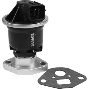KUSATEC EGR صمام EGV658 إعادة تدوير غاز العادم مع طوقا يصلح لهوندا أكورد، أوديسي، الطيار، ريدجلاين 1998-2010؛ أكورا CL، MDX، RL، TL 1997-2009؛ زحل فيو 2004-2007, 3.0L 3.2L 3.5L 3.7L V6