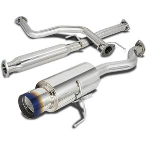 DNA MOTORING CBE-HC923 Cat Back Exhaust System [Compatible with 92-95 Honda Civic 3-Door Hatchback 1.5L/ 1.6L and D15B7/ D15B8/ D15Z1/ D16Z6 SOHC l4 Engines ONLY]