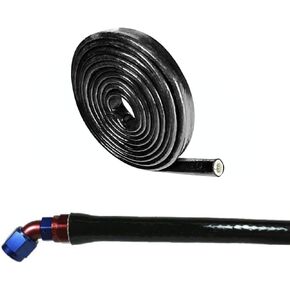Heat Shield Fire Sleeve 1-1/5"(30mm) ID x 5FT Silicone Coated Fiberglass for Automotive Hose Lines Wires& Electrical Wiring