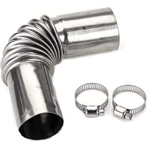 25mm Air Parking Heater Exhaust Pipe Tube Elbow Connector Stainless Steel Windproof Cap Gas Water Heater with 2 Connector for Diesel Boat Heater