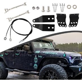 MFC Adjustable Limb Risers Kit Compatible with for Jeep Wrangler TJ 1997-2006 and Jeep Wrangler JL 2018-2019 Through The Jungle Protector Obstacle Eliminate Rope