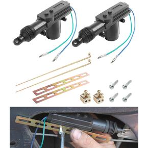 2 Pack Power Door Lock Kit,Car Accessories Universal Car Heavy Duty High Power Door Lock Actuator,Automotive Replacement 2 Wire 12V Locking System,Adds Power Door Locks to Most Vehicles