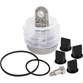 يناسب مجموعة مضخة التفريغ Dometic 385230980 و4 عبوات 385310076 DB صمام 1-1/2 بوصة مجموعة صمامات منقار البط الأسود و2 حزمة 385310151 طقم حلقة O استبدال لمجموعة مضخة التفريغ Dometic S وT وJ وVHT وVG