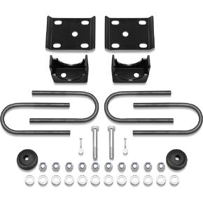 JY PERFORMANCE Truck Rear Axle Flip Kit 5" Drop C Notch Kit Shock Compatible With 1973-1987 Chevrolet C10 C15 GMC 1/2 Ton Truck Rear Lowering Flip Kit 7387CNF-K