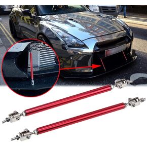 Xotic Tech Adjustable 8"-11" Front Bumper Lip Splitter Diffuser Strut Rod Tie Bars Compatible with Most Vehicles [Black]