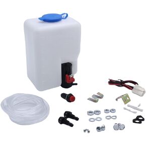 Universal Car Windshield Washer Pump Kit Windshield Washer Pump Reservoir Kit 12V