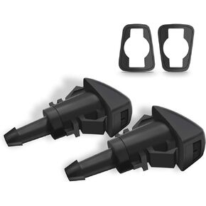 2 PCS Front Windshield Washer Nozzles, Windshield Washer Spray Jet Kit Replacement for Chrysler, Dodge, Jeep, Replaces OEM #: 4805742AB / 5113049AA / 55077460AA / 5303833AA / 5116079AA