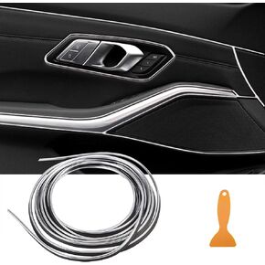 TOMALL Car Interior Moulding Strip Car Decorative Filler Insert Strips 5M(16ft) Flexible Electroplating Decoration Styling Dashboard Accessories with Installing Tool (Purple)