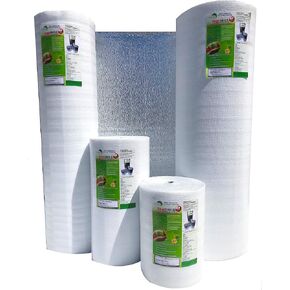 SmartSHIELD -5mm 16"x50ft Reflective Foam Core Insulation roll, Cold and Heat Shield, Radiant Barrier, Thermal Insulation - Engineered FOIL / White Film