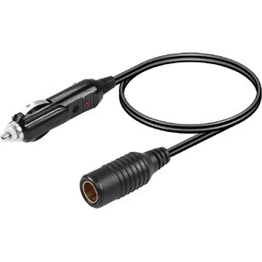 CERRXIAN Car Cigarette Lighter to DIN Hella Socket Converter Cable,Standard cigarette lighter male to Hella/DIN Motorcycle charging female interface cable Built-in 10A fuse-1.1FT