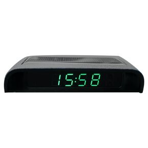 Kakalote Car Solar Powered LCD Clock,Stick-On Luminous Car Clock,Temperature Display Car Dashboard Clock(Warm Light)