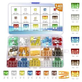 282Pcs-Car Fuses Assortment Kit,Blade-Type Automotive Fuses,Automotive Fuses-Standard&Mini&Low Profile Mini(2A/5A/7.5A/10A/15A/20A/25A/30A),Replacement Fuses for Car/RV/Truck/Motorcycle