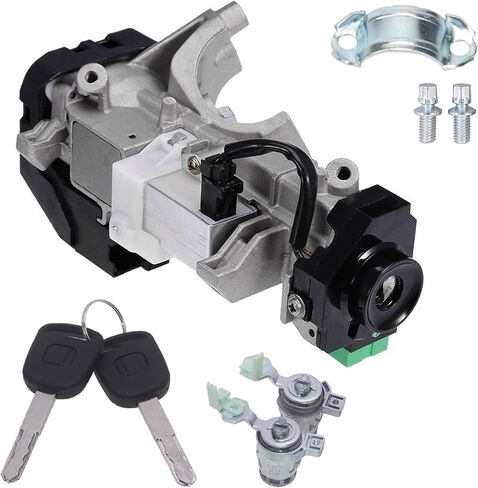Ignition Switch Lock Cylinder Assembly Compatible with Honda Accord CRV Odyssey FIT 2003-2008 06350-SAA-G30 35100-SDA-A71 with Chip ID48 CHENHO (ID48 Key with Lock Cylinder) in Kuwait