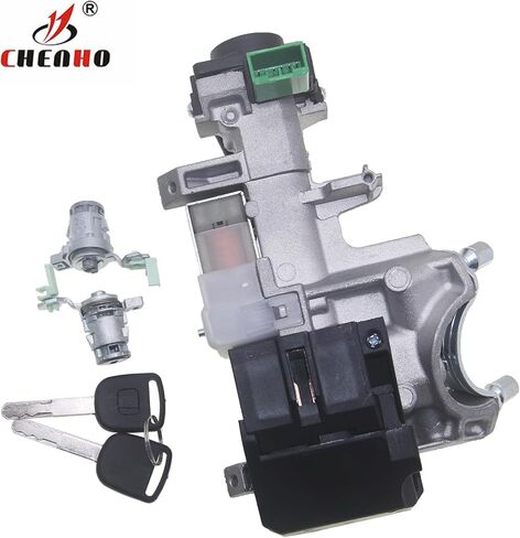 Ignition Switch Lock Cylinder Assembly Compatible with Honda Accord CRV Odyssey FIT 2003-2008 06350-SAA-G30 35100-SDA-A71 with Chip ID48 CHENHO (ID48 Key with Lock Cylinder) in Kuwait