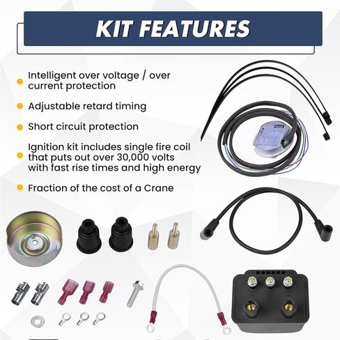 مجموعة ملف إشعال قابلة للبرمجة للدراجة النارية 53-660 متوافقة مع 1970-1999 Harley Davidson Big Twin (باستثناء الكاميرا المزدوجة) و1971-2003 Harley Sportster (باستثناء موديلات "S")، استبدل 60-53-660-06 in Kuwait