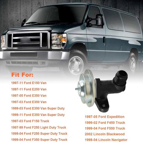 صمامات إعادة تدوير غاز العادم EGR تناسب 1997-2011 Ford E150 E250 E350، لـ 2000-2005 Ford Excursion، لـ 1997-03 Ford F150 F250، لـ 1999-04 Ford F350، صمام انبعاثات EGR استبدال OE EGV537T in Saudi Arabia