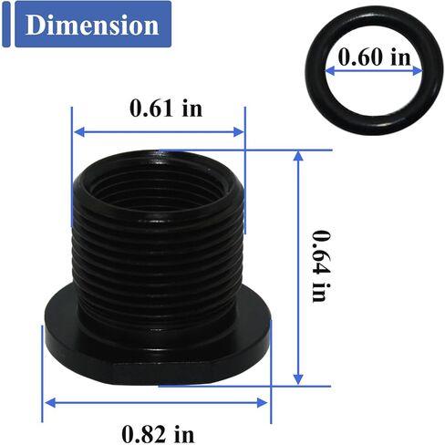 2 قطعة محولات وغسالات، طقم معدني بديل، 1/2 * 28، 5/8 * 24، أسود in Kuwait