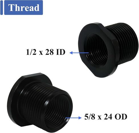 2 قطعة محولات وغسالات، طقم معدني بديل، 1/2 * 28، 5/8 * 24، أسود in Kuwait