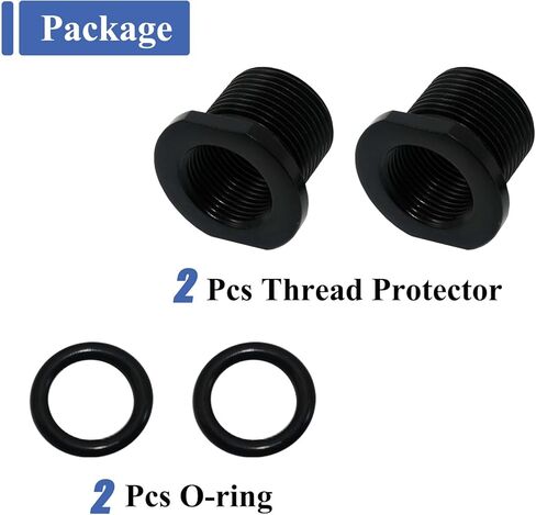 2 قطعة محولات وغسالات، طقم معدني بديل، 1/2 * 28، 5/8 * 24، أسود in Kuwait