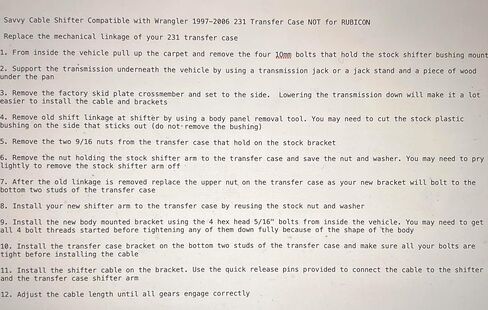 مجموعة محول كابل علبة النقل Savvy لـ 231 المتوافقة مع Wrangler TJ/LJ 1997-2006 in Saudi Arabia
