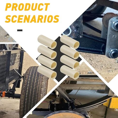 722106 Nylon Trailer Leaf Spring Bushings 9/16" I.D. x 1-3/4" Universal Fit, 8-Pack in Kuwait