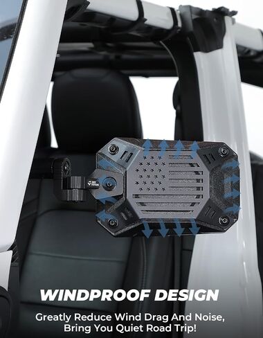 أبواب مرايا JOYTUTUS معطلة متوافقة مع Wrangler JL/JLU 2018-2023 & Gladiator JT، مرايا جانبية JL مع محول كروي، رؤية أوسع لا اهتزاز وتمايل (غير مناسبة 2024 Wrangler) in Kuwait