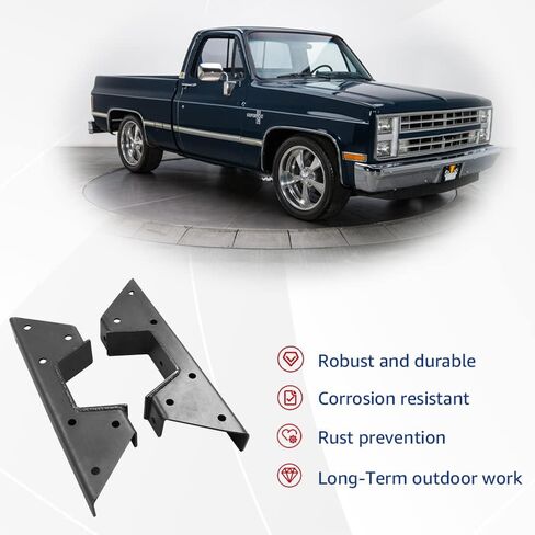 طقم إطار C-Notch الخلفي من ELITEWILL طقم إصلاح هيكل الشاحنة المربع مناسب لـ 1973-1987 شيفروليه C10 C15 C1500 2WD، مناسب لـ 1973-1987 GMC C10 C15 C1500 2WD in Saudi Arabia