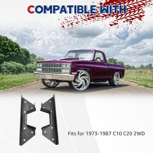 طقم إطار C-Notch الخلفي من ELITEWILL طقم إصلاح هيكل الشاحنة المربع مناسب لـ 1973-1987 شيفروليه C10 C15 C1500 2WD، مناسب لـ 1973-1987 GMC C10 C15 C1500 2WD in Saudi Arabia