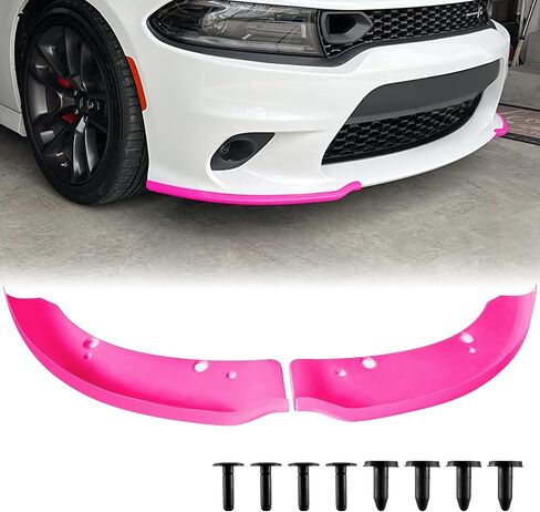 واقي مقسم الشفاه الأمامي، مقسم دودج الأمامي مخصص لـ 2015-2023 دودج تشارجر Hellcat/SRT 392/Scat Pack/RT Scat Pack 2019-2023 Charger GT/RT (وردي) in Saudi Arabia