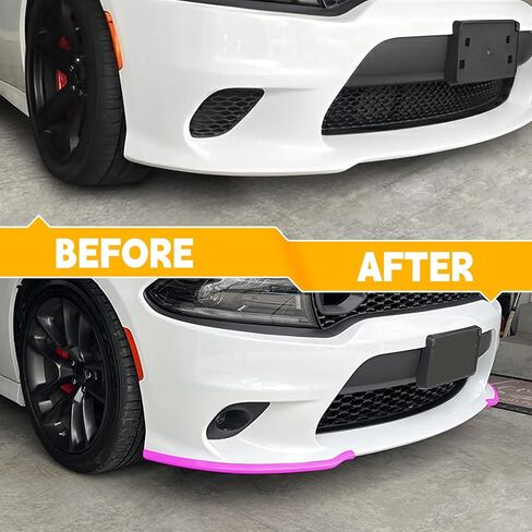 واقي مقسم الشفاه الأمامي، مقسم دودج الأمامي مخصص لـ 2015-2023 دودج تشارجر Hellcat/SRT 392/Scat Pack/RT Scat Pack 2019-2023 Charger GT/RT (وردي) in Saudi Arabia