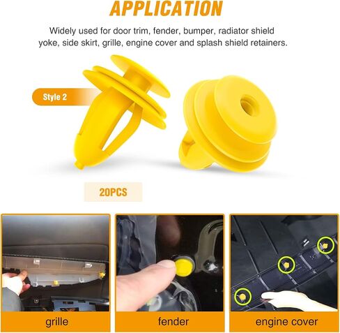 GOOACC 100PCS 6.5mm 7mm 9mm Compatible with Toyota Push Type Retainer 90467-10183,Engine Under Cover Push-Type Retainer for Lexus&Toyota Clips 90467-07201,for Toyota 52161-02020 Bonus Fastener Remover in Kuwait