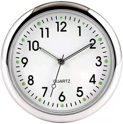 JEDEW Car Clock, Mini Quartz Analog Car Dashboard Time Air Vent Stick-On Clock Watch for Car Decoration, Universal and Luminous in Saudi Arabia