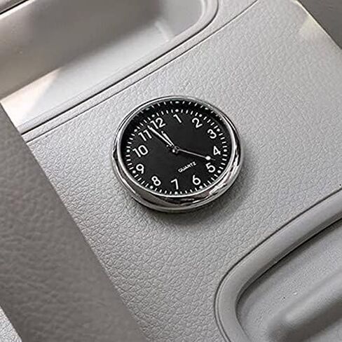 JEDEW Car Clock, Mini Quartz Analog Car Dashboard Time Air Vent Stick-On Clock Watch for Car Decoration, Universal and Luminous in Saudi Arabia