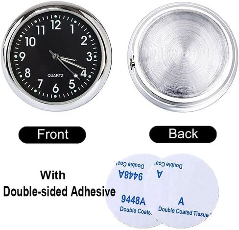 JEDEW Car Clock, Mini Quartz Analog Car Dashboard Time Air Vent Stick-On Clock Watch for Car Decoration, Universal and Luminous in Saudi Arabia