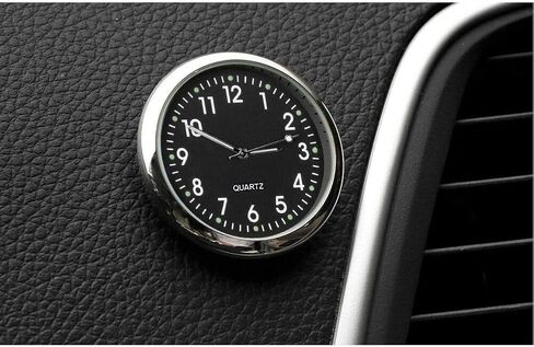 JEDEW Car Clock, Mini Quartz Analog Car Dashboard Time Air Vent Stick-On Clock Watch for Car Decoration, Universal and Luminous in Saudi Arabia