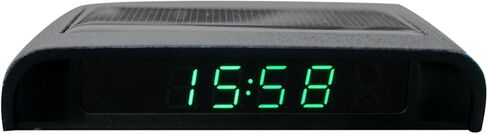 ساعة LCD للسيارة تعمل بالطاقة الشمسية، ساعة سيارة مضيئة، عرض درجة الحرارة على مدار الساعة (أخضر) in Kuwait