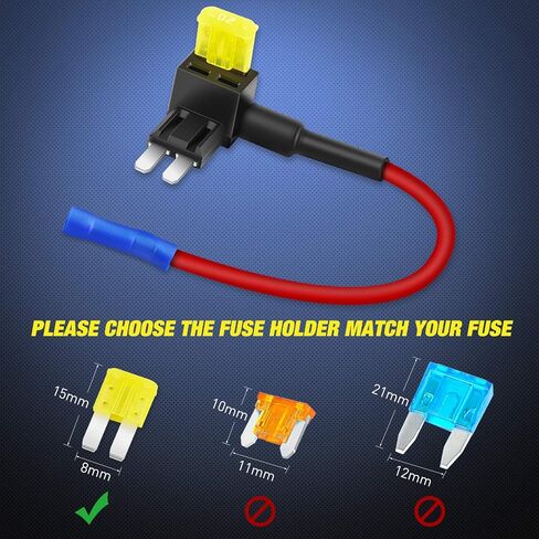 Nilight 10 Pack Micro 2 Fuse TAP 12V Car Add a Circuit ATR Blade Fuse Adapter with 20A Fuse Micro II Fuse Holder Add On Dual Circuit Adapter for Cars Trucks Boats (50058R),Blue, Red, Black, Yellow in Saudi Arabia