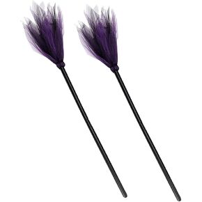 VALICLUD Halloween Witch Broom Props Kids Witch Broomstick Halloween Broomstick Witch Costume Accessories Halloween Cosplay Accessory (Random Color)