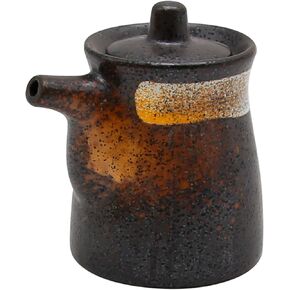 MDEOOSKY Ceramic Seasoning Bottle, Japanese Style Earthenware Ceramic Oil Dispenser, Olive Oil Dispenser, Sushi Sauce Container, 6.76 fl oz