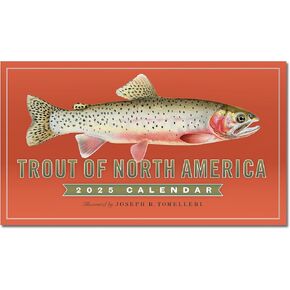 Trout of North America Wall Calendar 2025, Monthly January-December 14'' x 8"