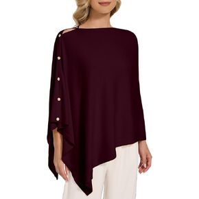 Fugreen Women's Button Ponchos Versatile Poncho Sweater Kintted Lightweight Travel Shawls Soft Scarf for Spring Fall Winter in Saudi Arabia