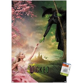 Trends International Wicked - One Sheet Wall Poster with Push Pins, 22.37" x 34.00", Poster & Push Pin Bundle