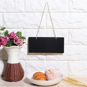 Hanging Mini Blackboard Sign - 5PCS Message Note Board - Erasable and Reusable - for Message Board, Door Signs, Tips