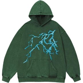 Vamtac Mens Graphic Hoodies Oversized Washed Vintage Hoodie Streetwear Sweatshirt Hooded Pullover