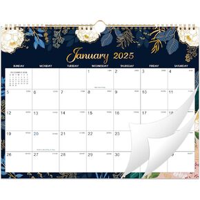 2025 Wall Calendar - 2025 Calendar, 18 Months Wall Calendar 2025, 15 x 11.5 IN, Jan 2025 - Jun 2026, Monthly Calendar, Julian Date, Twin-Wire Binding
