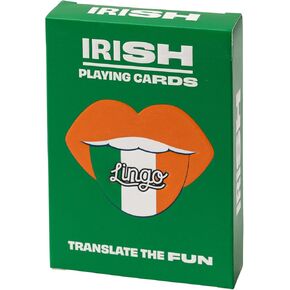Irish Lingo Playing Cards | Travel Flashcards | Learn Irish Slang Ireland Vocabulary in A Fun & Easy Way | 52 Essential Translations