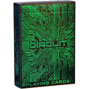 Circuit Playing Cards, Creative Deck of Cards with Free Card Game eBook, Premium Card Deck, Cool Poker Cards, Unique Bright Colors for Kids & Adults, Computer Themed, Black Playing Cards