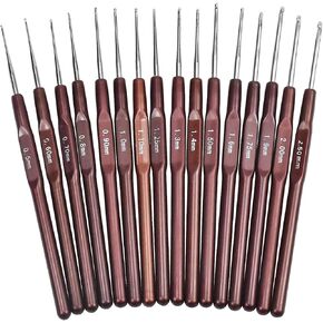 مجموعة مكونة من 16 خطاف كروشيه، أداة خياطة من الألومنيوم، أداة حياكة محمولة يمكنك صنعها بنفسك، إبر حياكة كروشيه خفيفة الوزن، علامات لخيوط ماكينة الخياطة، جميع الأنماط وأنواع الصوف، مفارش، أطفال in Kuwait