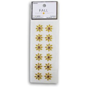Sunflower Gemstones Stickers - 12 Piece